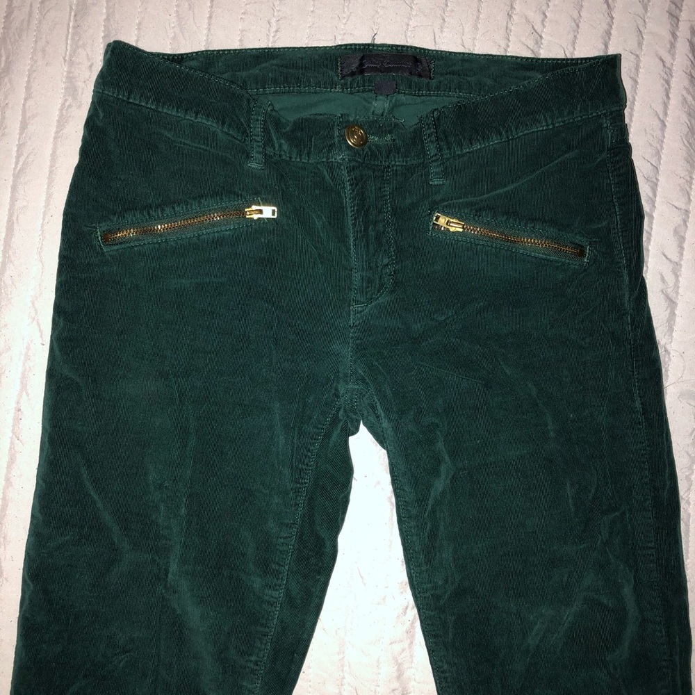 Juicy Couture green corduroy skinny pants